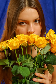 Hebe M in Sent Me a Bouquet by Thierry Murrell indoor brunet...