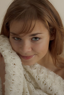 Annita S in I Dont Want To Get Up by Thierry Murrell indoor brunette blue eyes socks