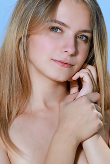 Dakota Pink in Blue Horizon by Matiss outdoor sunny seaside blonde green eyes boobies shaved pussy custom