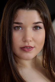 Chloe Lapiedra in Vivid Blue by Luca Helios indoor brunette green eyes boobies shaved ass pussy custom