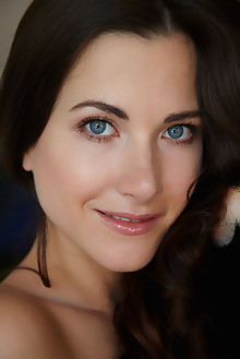 Lauren Crist in Directors Chair by Erro indoor brunette blue eyes boobies shaved pussy custom
