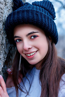 Neesa in Maiden by Albert Varin indoor brunette brown eyes b...