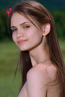 Anastasia Bella in Happy Valley by Matiss outdoor sunny brunette brown eyes skinny shaved pussy custom