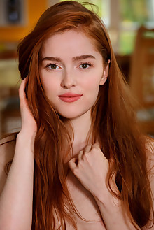Jia Lissa in Red Woods by Luca Helios indoor redhead green eyes small tits hairy unshaven pussy ass