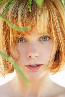 Lily in Fleurotix by Rylsky marta gromova outdoor redhead blue eyes