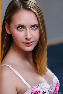 Odena in Step It Up by Albert Varin indoor blonde blue eyes ...