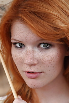 Mia Sollis in Folme by DeltaGamma outdoor redhead green eyes...