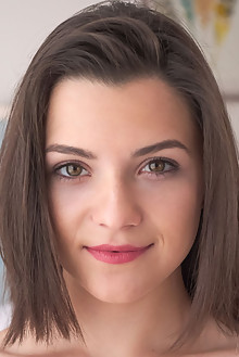 Hayli Sanders in Look At Me by Martin X indoor brunette brown eyes boobies shaved pussy ass custom