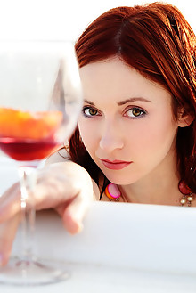 Night A in Muse by Arkisi outdoor sunny redhead hazel eyes wet shaved pussy