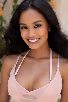 Putri Cinta in Taste My Fruit by Indie Blake indoor ebony brunette black hair brown eyes petite boobies shaved pussy custom