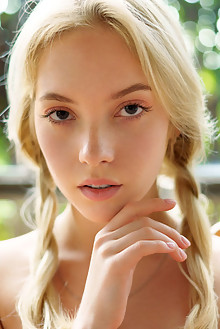 Bella Spark in Simply Charming by Luca Helios indoor blonde blue eyes boobies shaved pussy custom